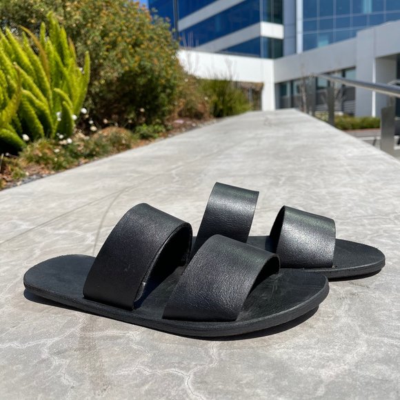 Custon Hand made black leather high quality sandals - Picture 5 of 7